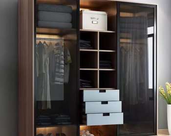 Tủ quần áo cánh kính cao cấp gỗ MDF cốt xanh chống ẩm QA113
